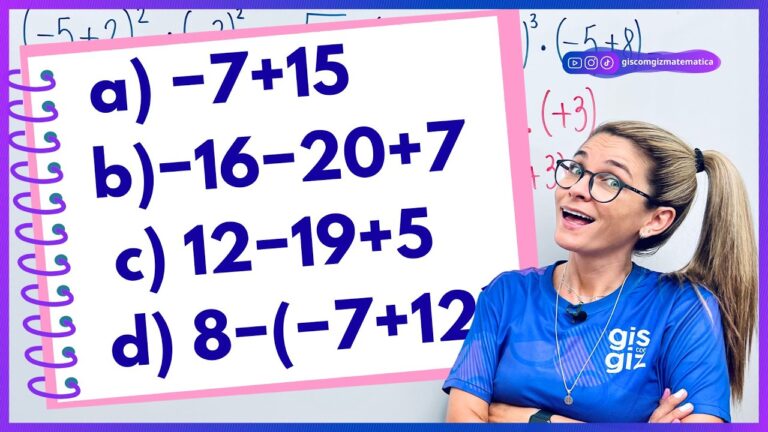 Exerc&iacute;cios de N&uacute;meros Inteiros para o 7&ordm; Ano