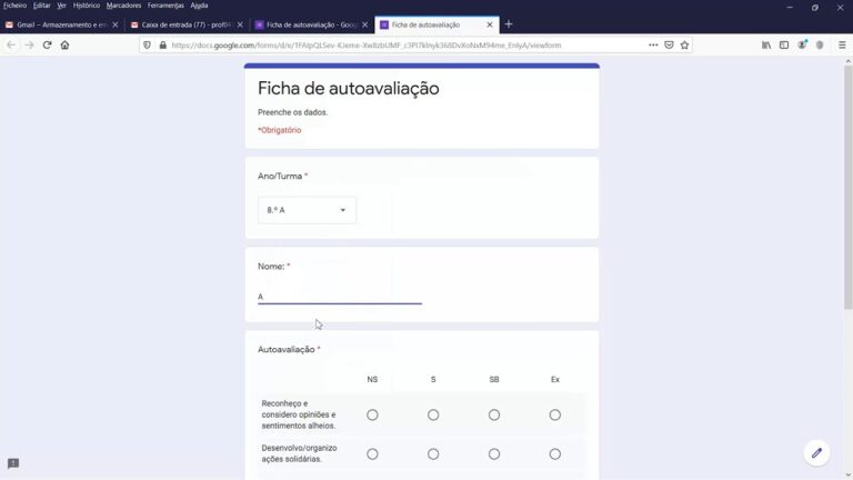 Fichas de Trabalho: Cidadania e Desenvolvimento Eficaz