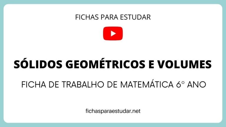 Fichas de Matemática para 6º Ano com Soluções Inclusas