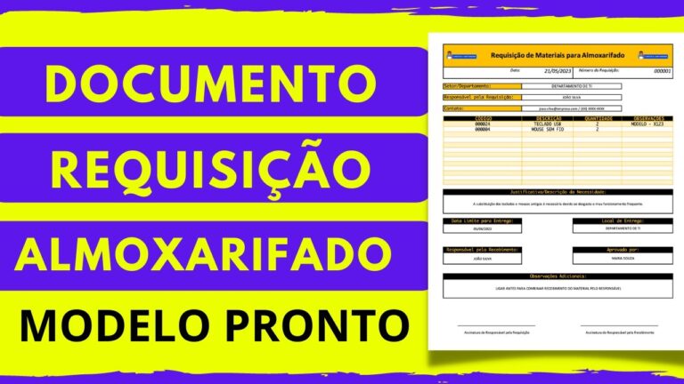 Exemplos Práticos de Requisições de Material