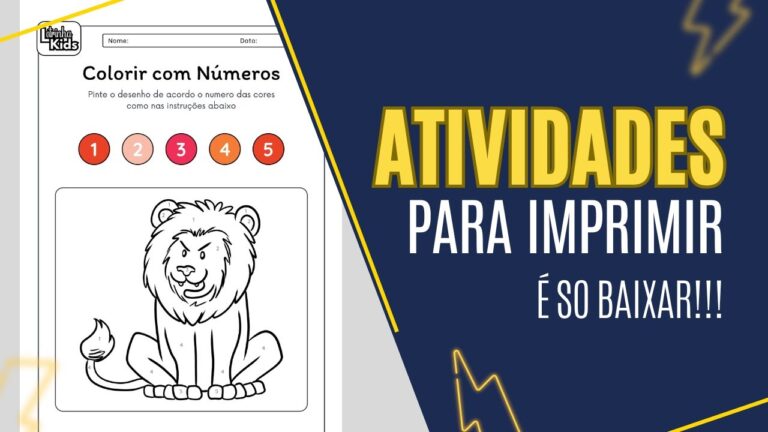 Atividades Impressas para Pr&eacute;-Escolar: 4 Anos de Aprendizado Divertido