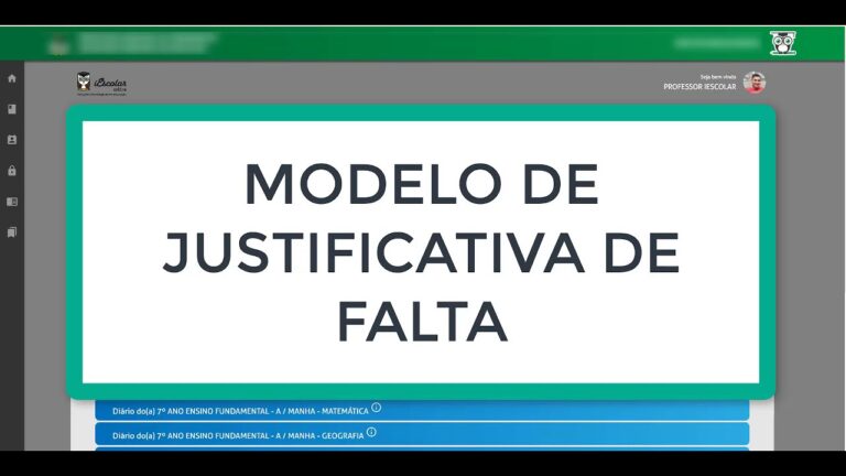 Exemplo de Declaração de Justificação de Faltas